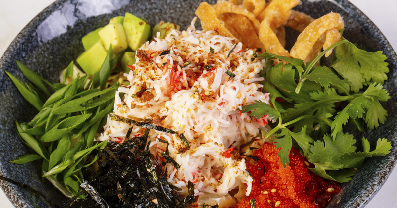 Pokebowl au crabe et avocat
